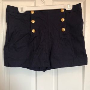 Banana Republic navy blue shorts with gold buttons size 10